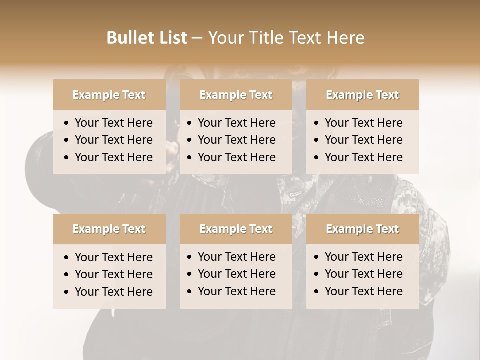 Armor Lights Man PowerPoint Template