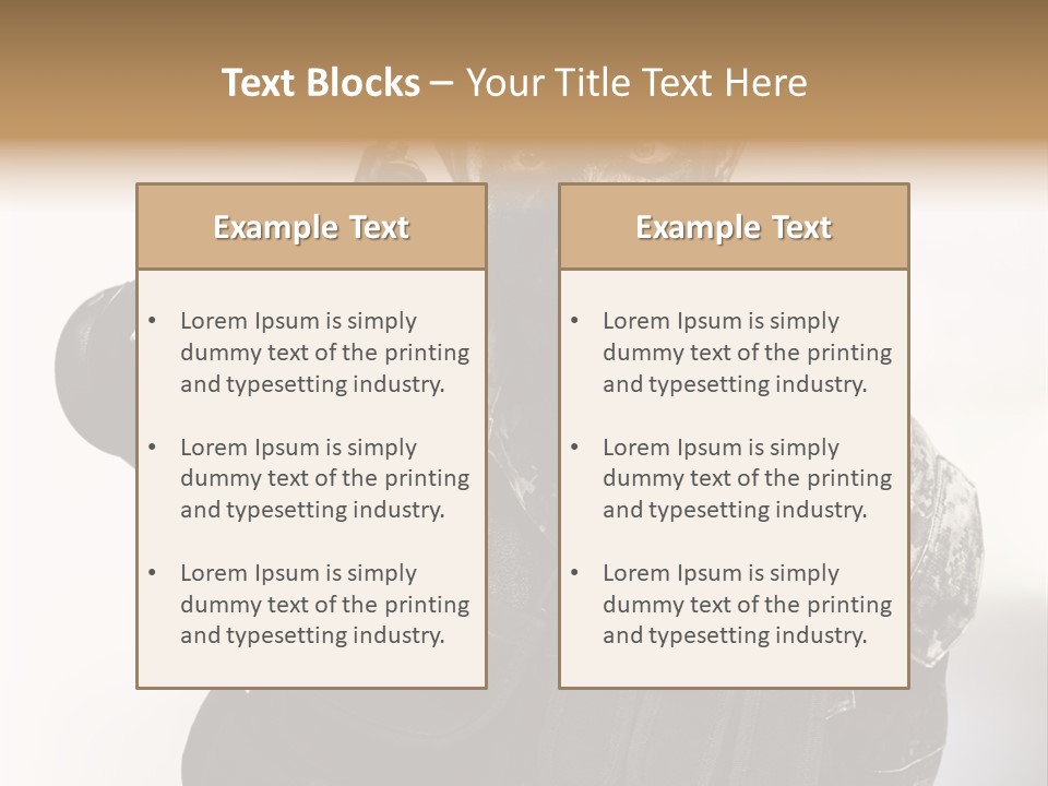Armor Lights Man PowerPoint Template