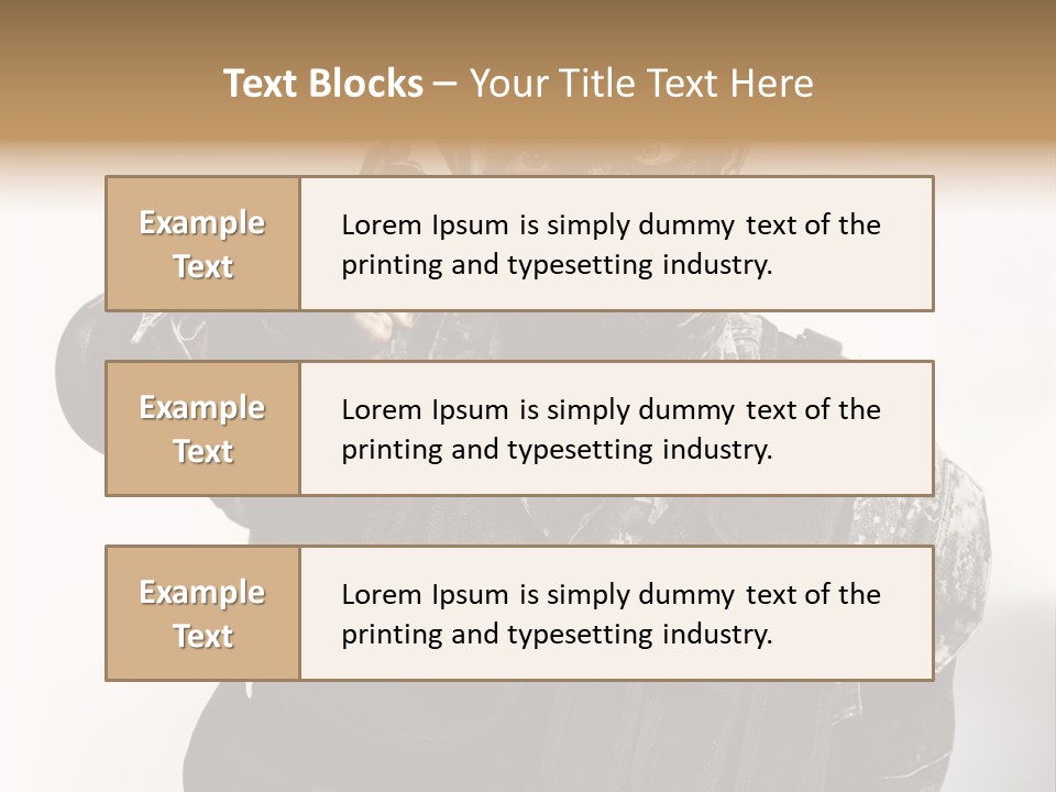 Armor Lights Man PowerPoint Template