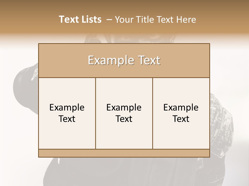 Armor Lights Man PowerPoint Template