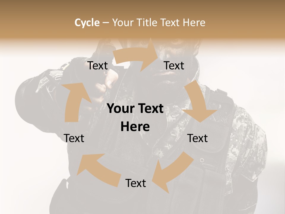 Armor Lights Man PowerPoint Template