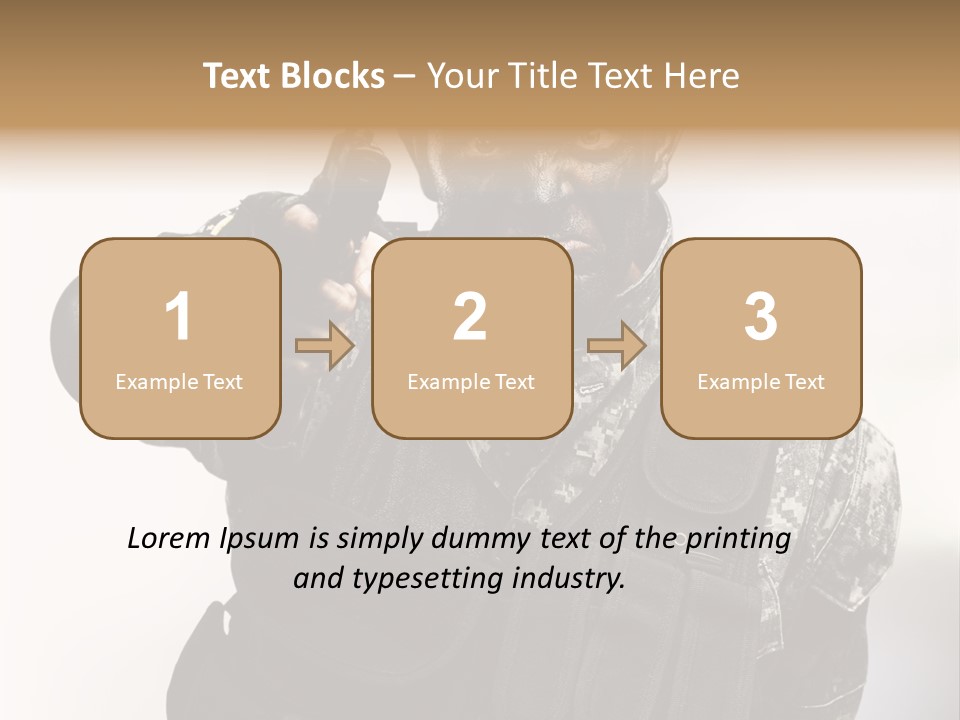 Armor Lights Man PowerPoint Template
