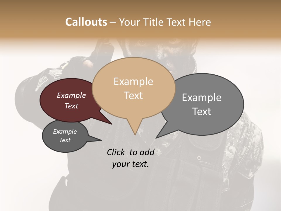 Armor Lights Man PowerPoint Template