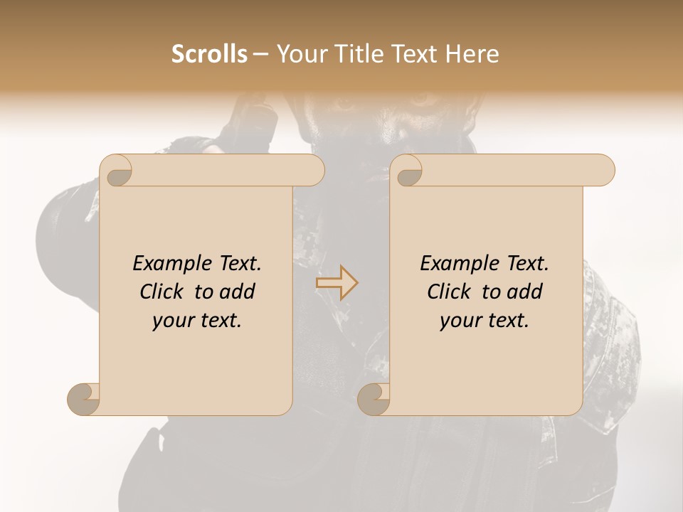 Armor Lights Man PowerPoint Template