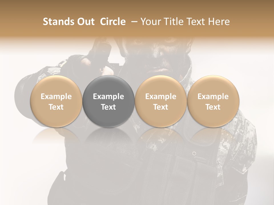 Armor Lights Man PowerPoint Template