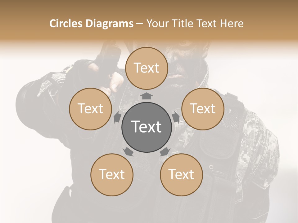 Armor Lights Man PowerPoint Template