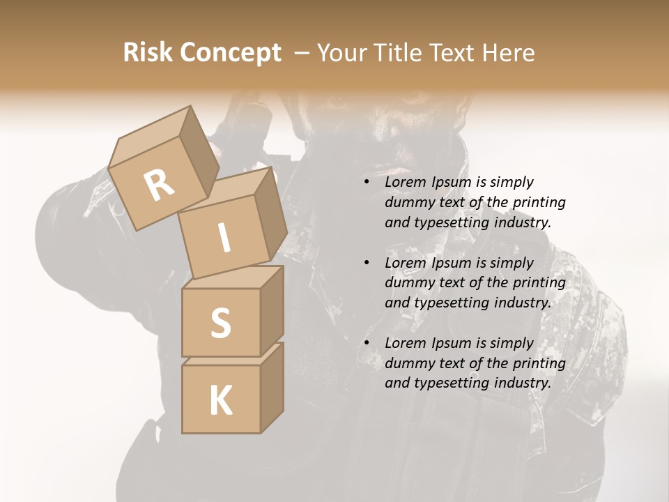 Armor Lights Man PowerPoint Template