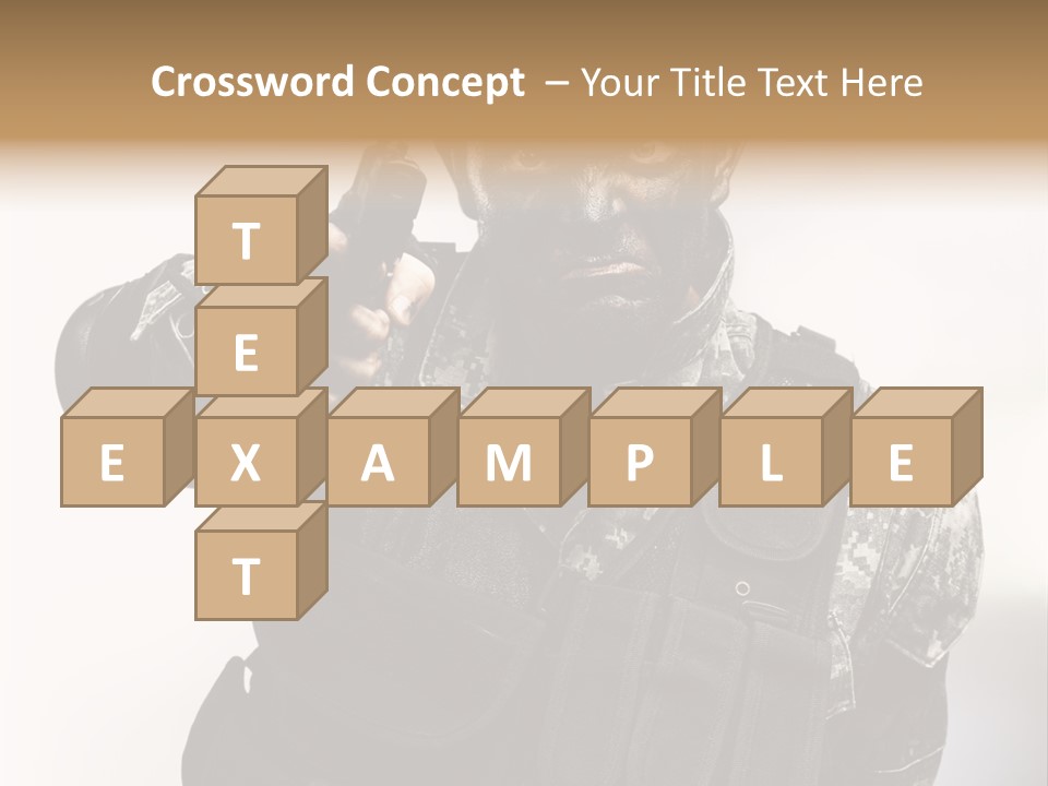 Armor Lights Man PowerPoint Template