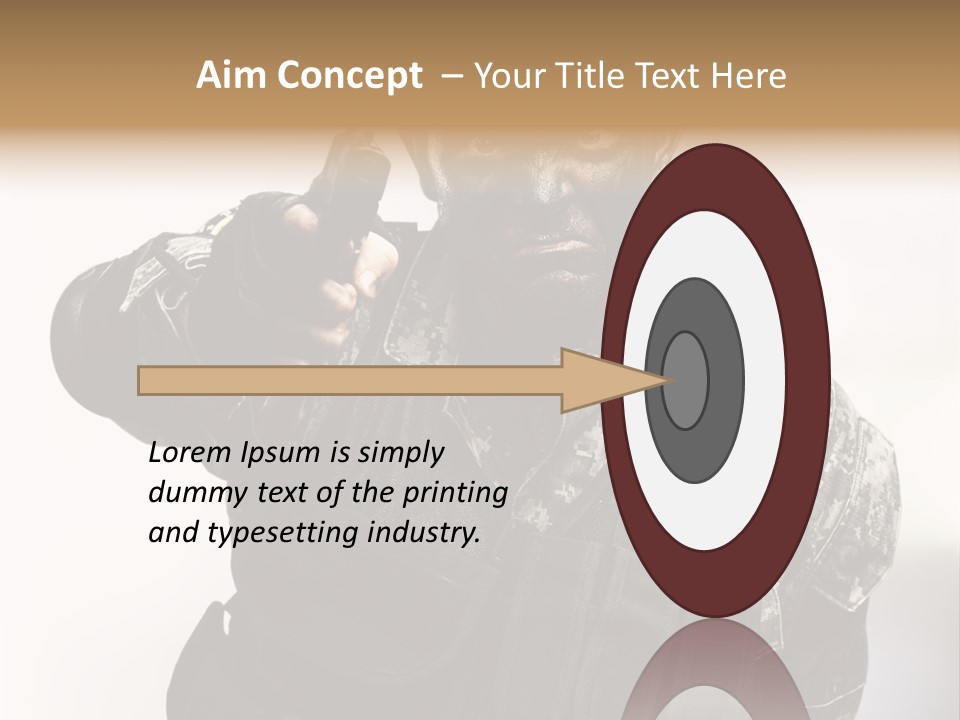 Armor Lights Man PowerPoint Template