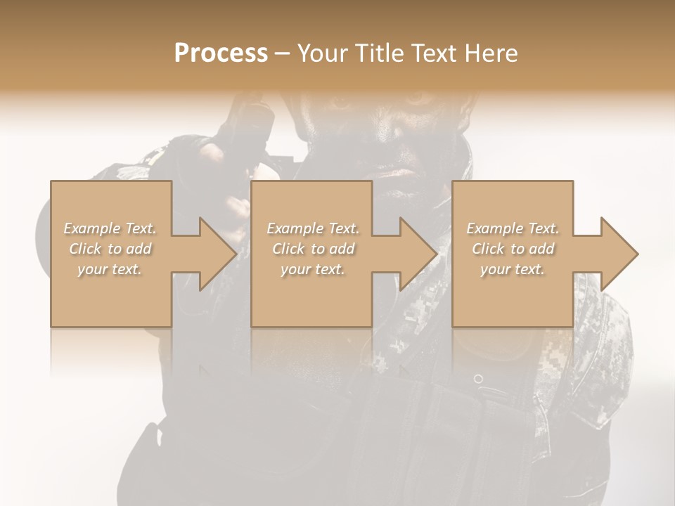 Armor Lights Man PowerPoint Template