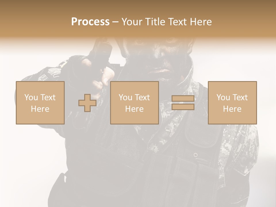 Armor Lights Man PowerPoint Template