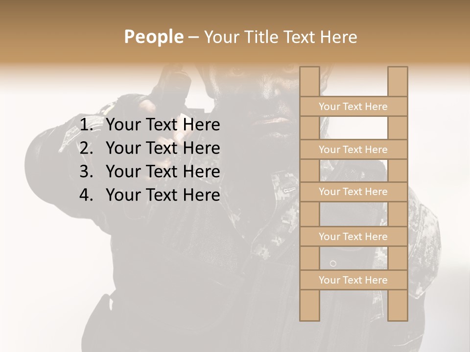 Armor Lights Man PowerPoint Template