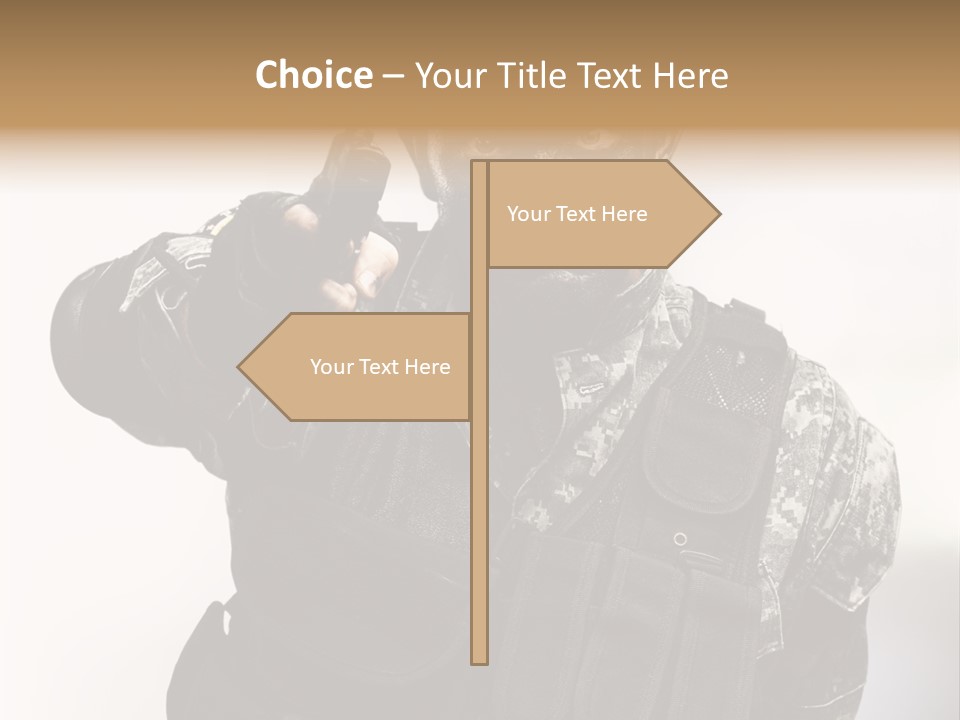 Armor Lights Man PowerPoint Template