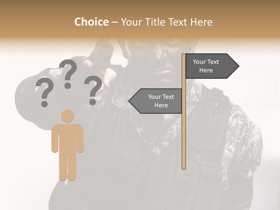 Armor Lights Man PowerPoint Template