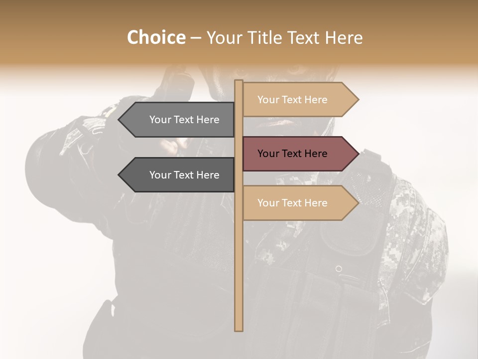 Armor Lights Man PowerPoint Template