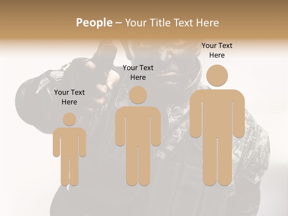 Armor Lights Man PowerPoint Template