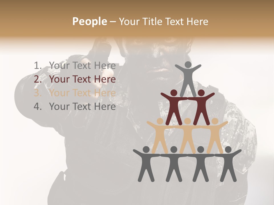 Armor Lights Man PowerPoint Template