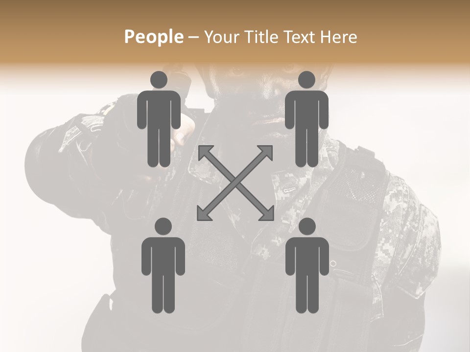 Armor Lights Man PowerPoint Template
