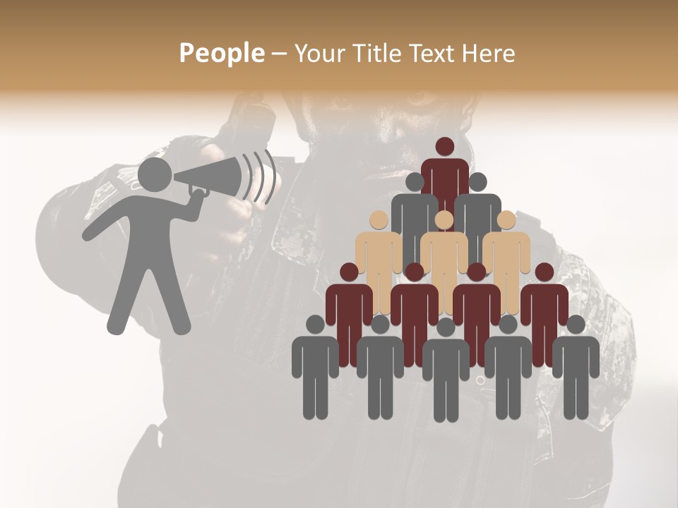 Armor Lights Man PowerPoint Template