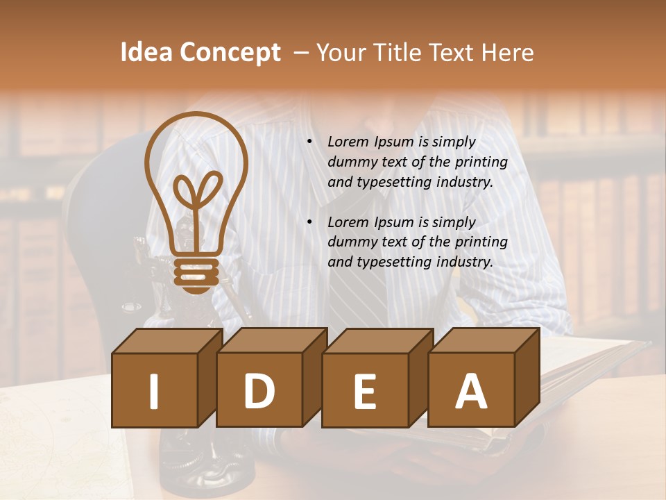 Female Tribunal Legal PowerPoint Template