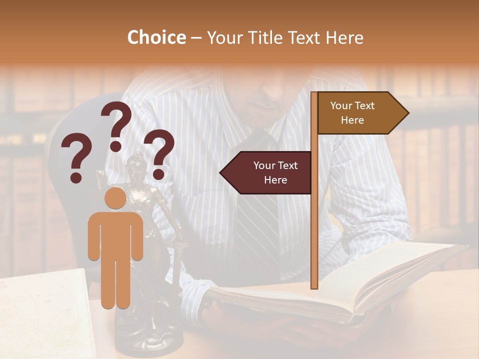 Female Tribunal Legal PowerPoint Template