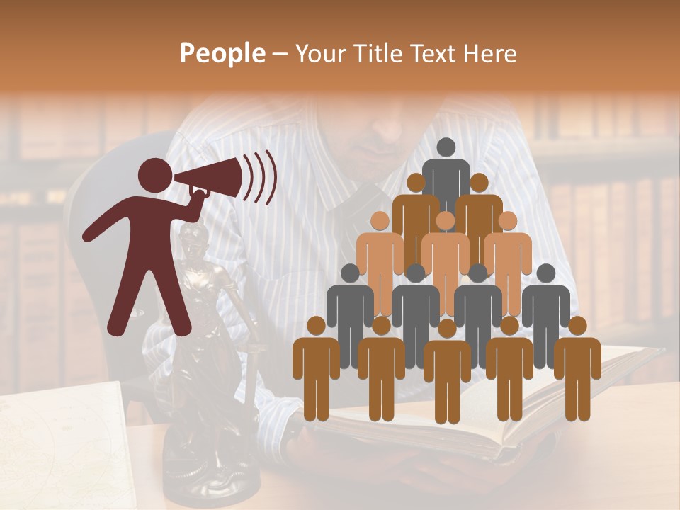 Female Tribunal Legal PowerPoint Template