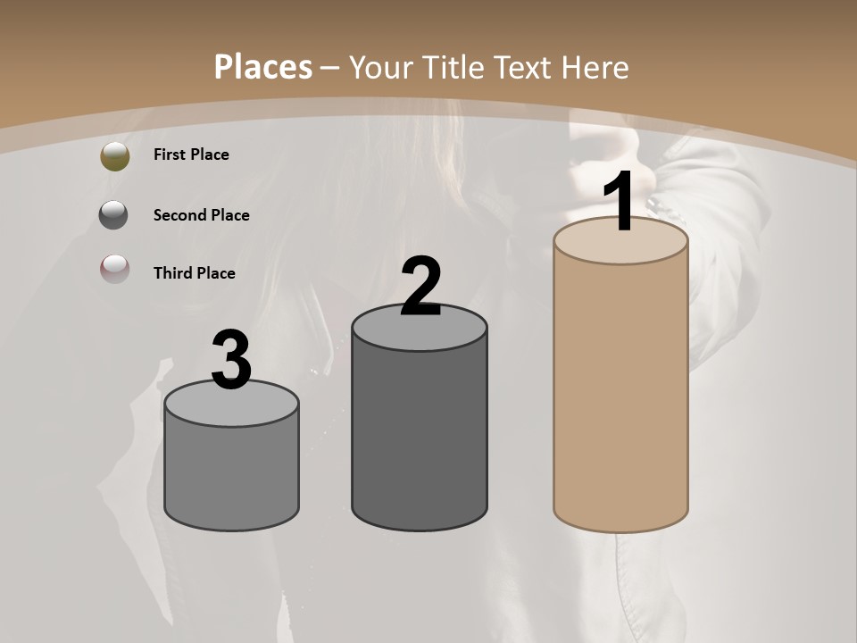 Female Casual Military PowerPoint Template