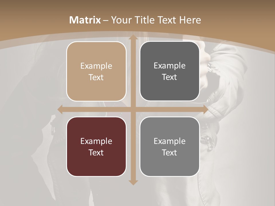 Female Casual Military PowerPoint Template