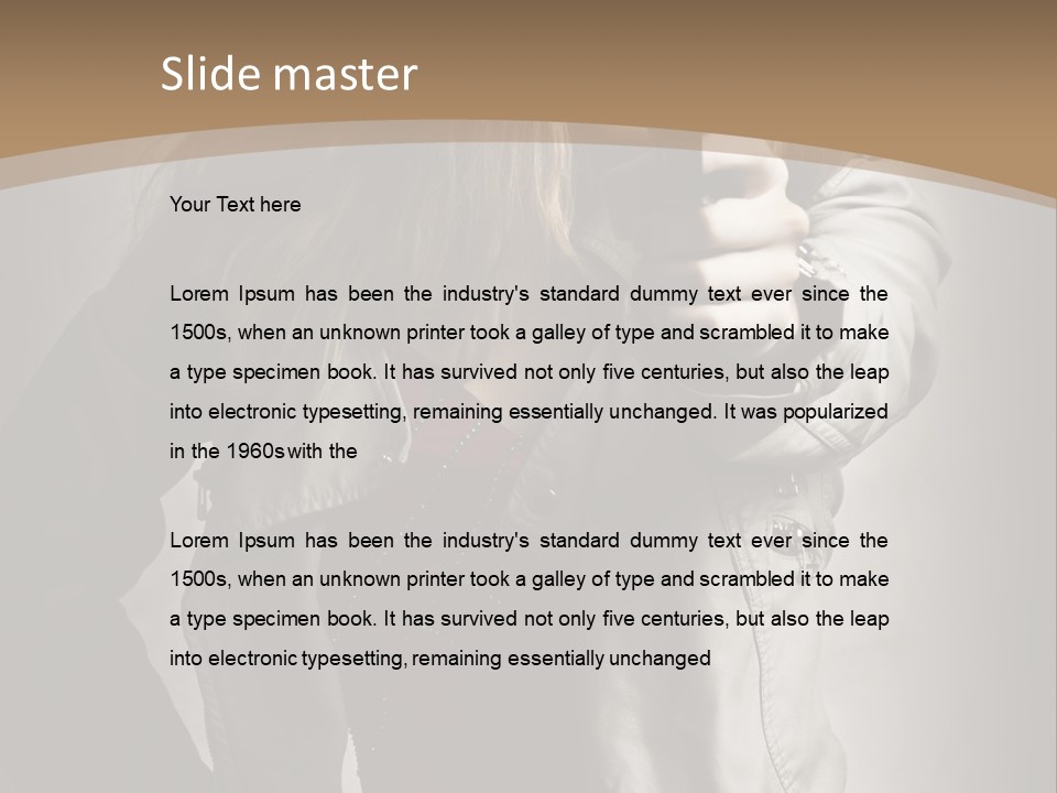 Female Casual Military PowerPoint Template