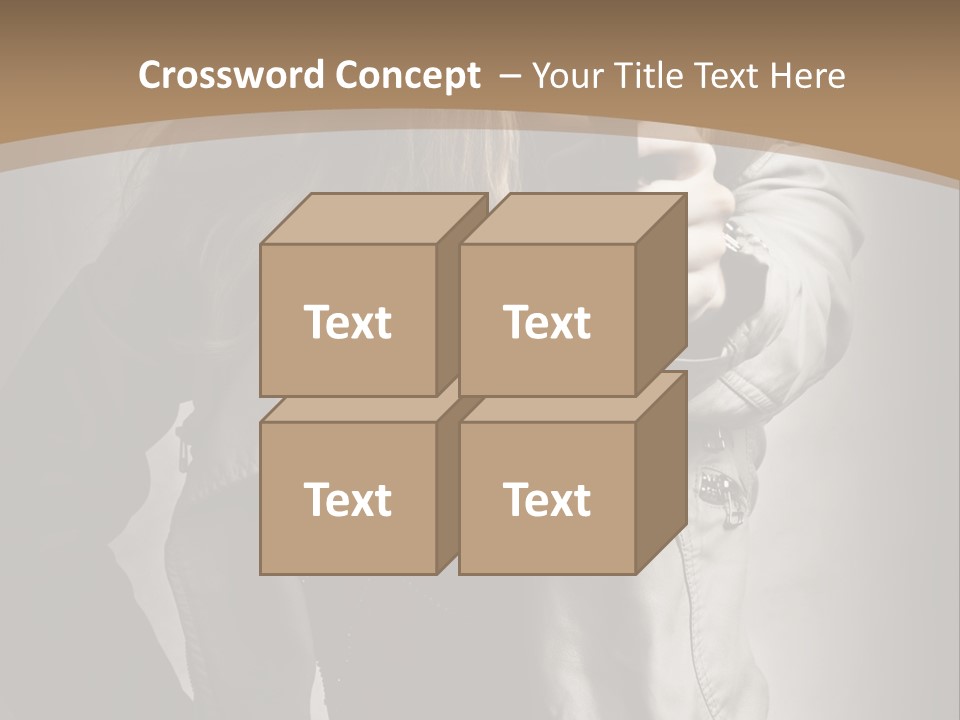 Female Casual Military PowerPoint Template