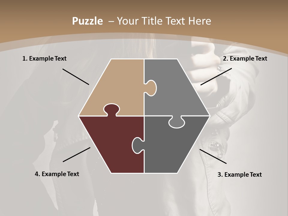 Female Casual Military PowerPoint Template