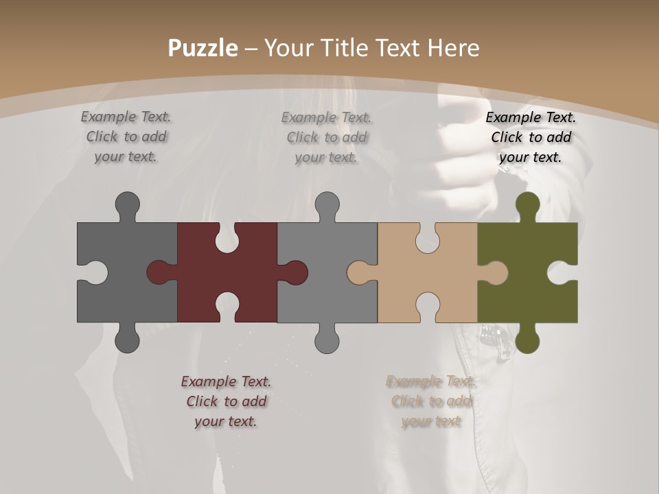 Female Casual Military PowerPoint Template