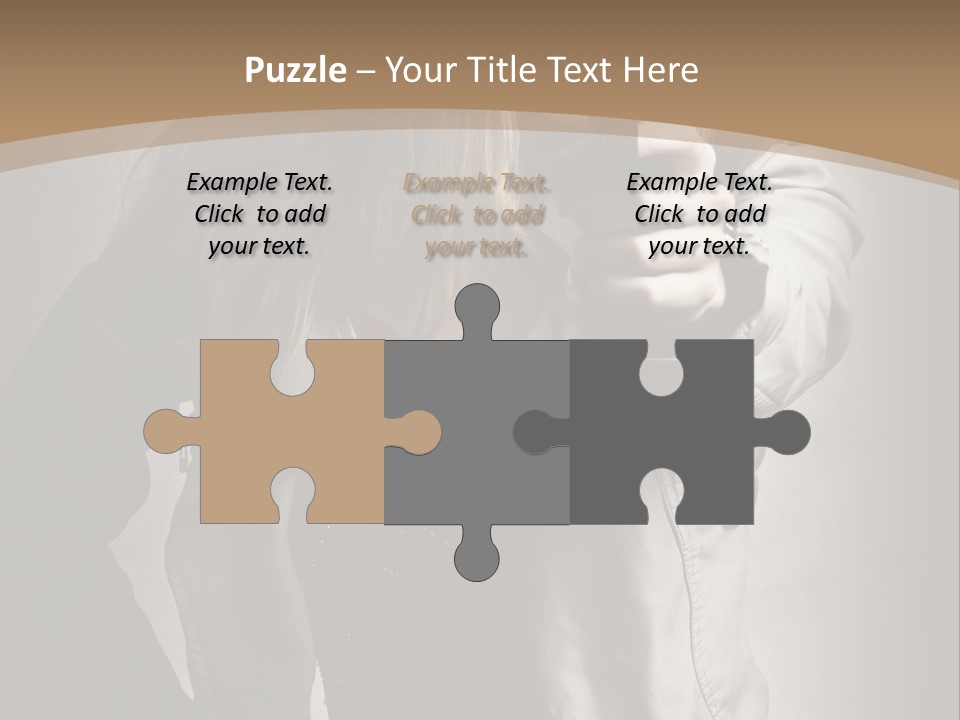 Female Casual Military PowerPoint Template