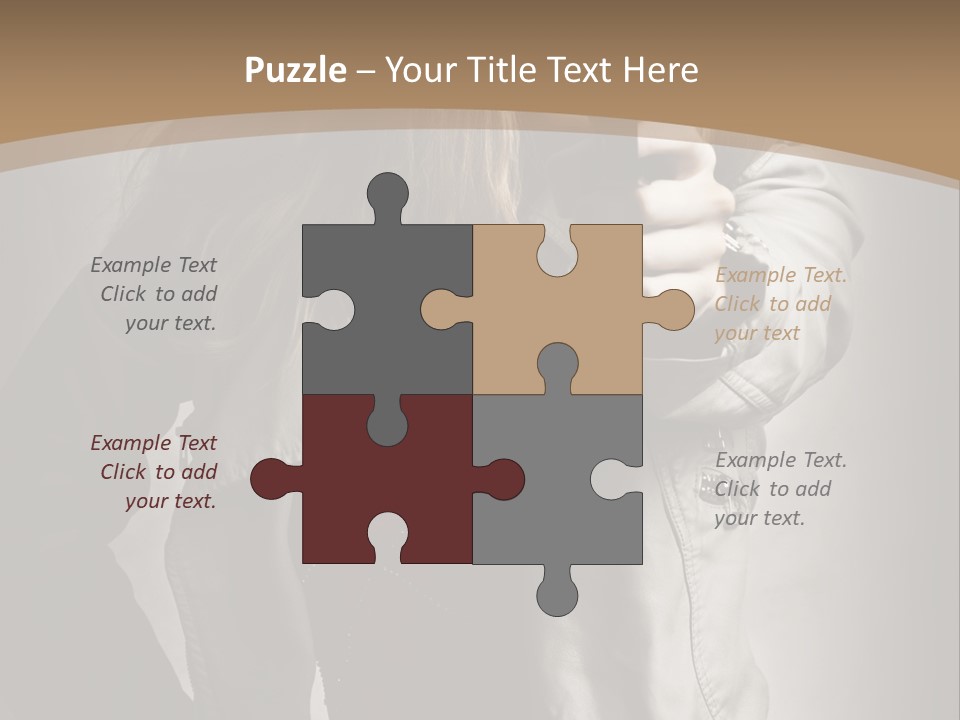 Female Casual Military PowerPoint Template