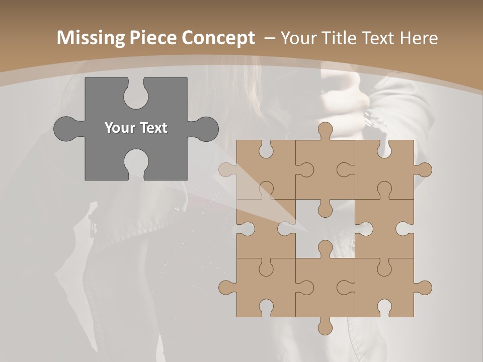 Female Casual Military PowerPoint Template