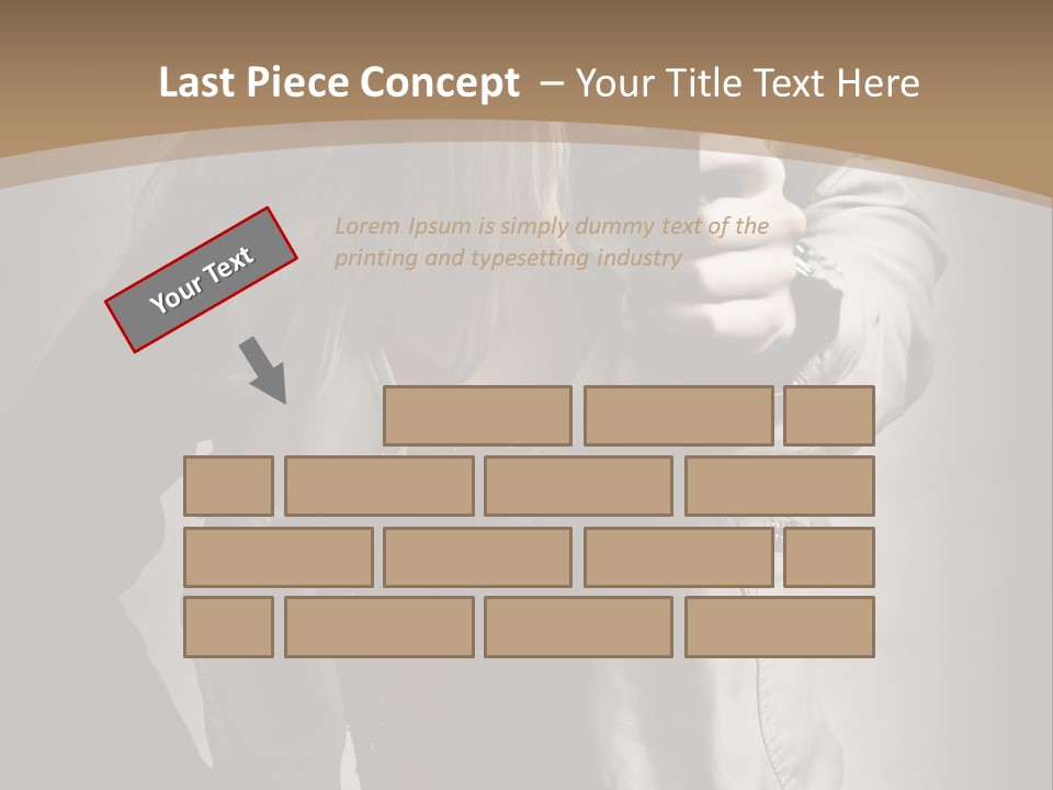 Female Casual Military PowerPoint Template