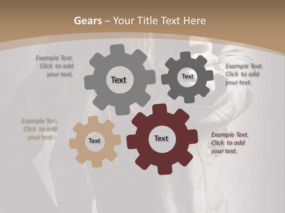 Female Casual Military PowerPoint Template