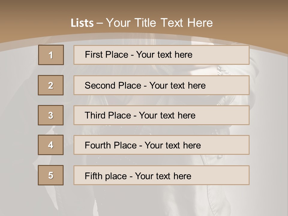 Female Casual Military PowerPoint Template