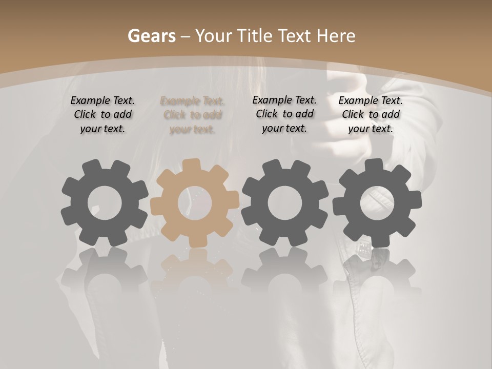 Female Casual Military PowerPoint Template