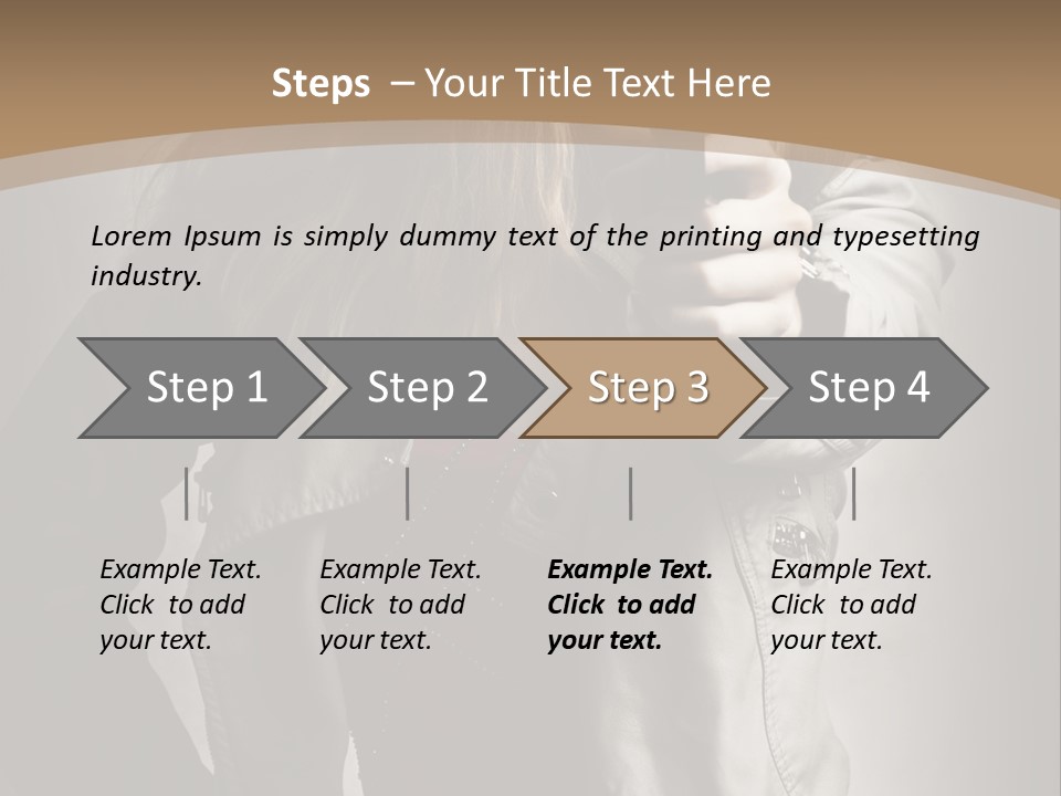 Female Casual Military PowerPoint Template