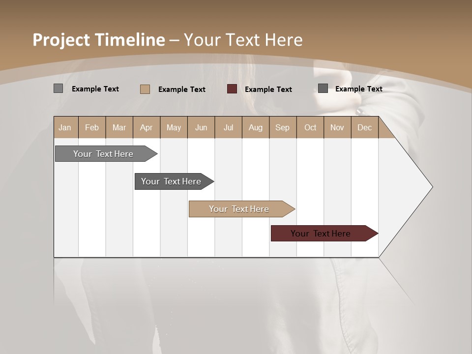 Female Casual Military PowerPoint Template