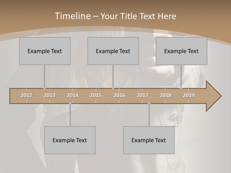 Female Casual Military PowerPoint Template