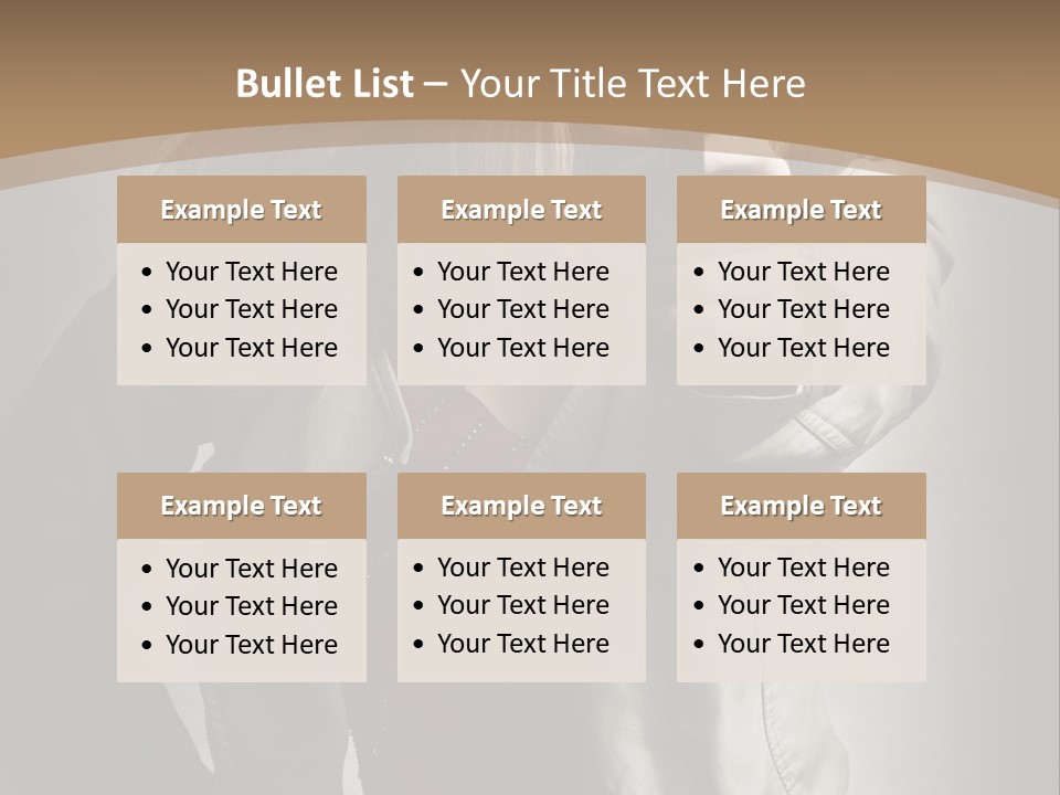 Female Casual Military PowerPoint Template