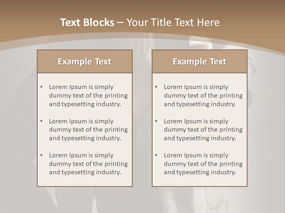 Female Casual Military PowerPoint Template