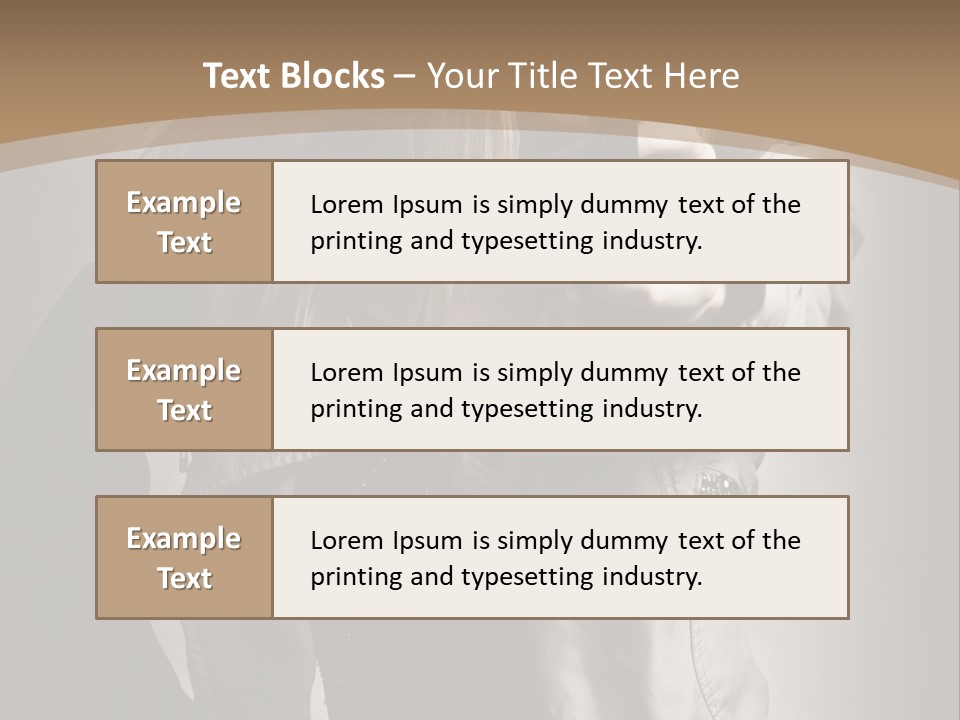 Female Casual Military PowerPoint Template