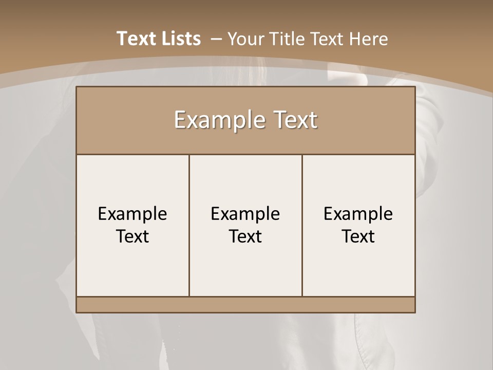 Female Casual Military PowerPoint Template