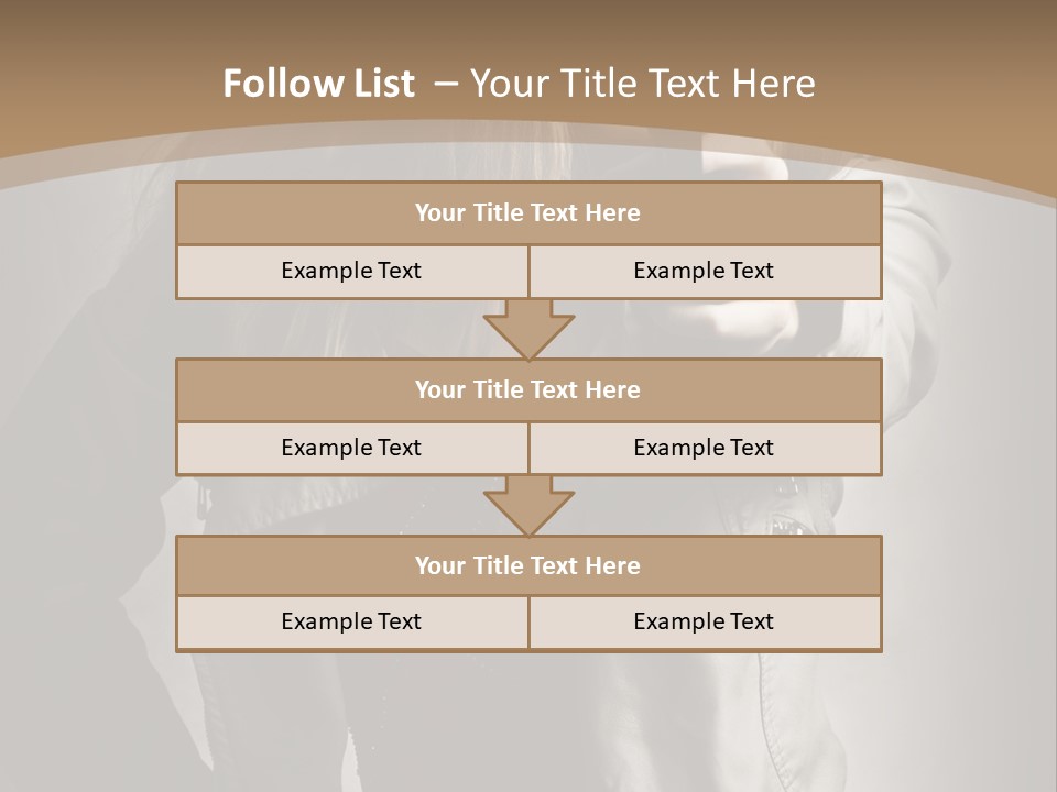 Female Casual Military PowerPoint Template