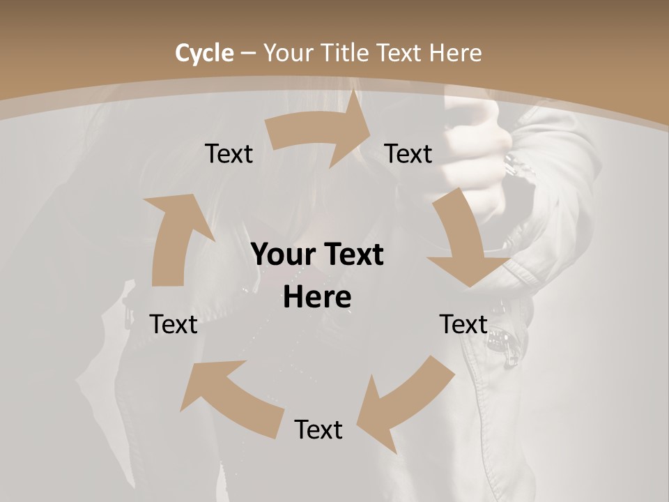Female Casual Military PowerPoint Template