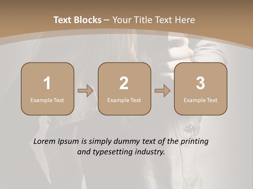 Female Casual Military PowerPoint Template