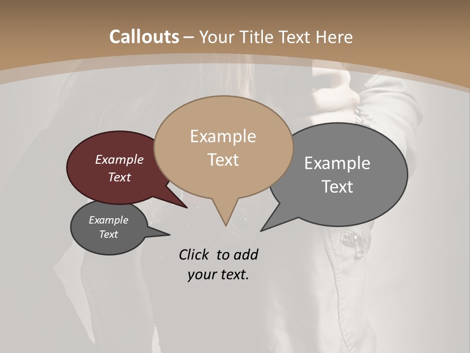 Female Casual Military PowerPoint Template